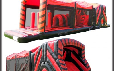 42ft long obstacle course with slide 