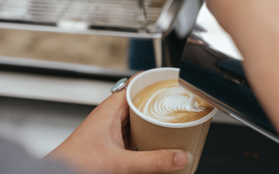 The perfect pour using Origin Organic coffee from Cornwall.