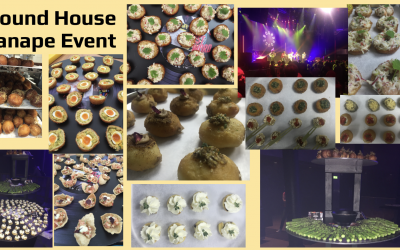 Canape event for 1000 to celebrate the Roundhouse London