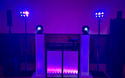 Wedding non white booth set up