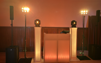 Wedding white booth set up