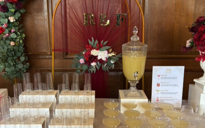 Wedding Welcome Drinks Table