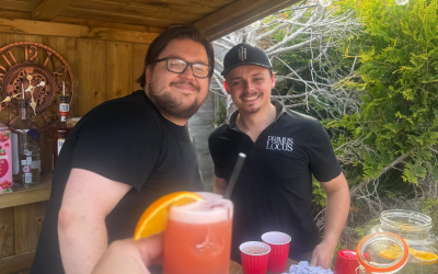 Two of the Team at a Staff Hire event for 50 guests!