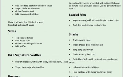 Sample menu 