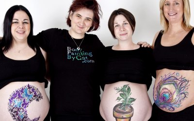 Baby Bump prenatal pregnant tummy belly paints