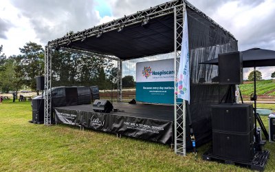 Outdoor Stage Hire Devon, Charity Event, LiveSupport Event Services