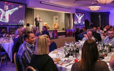 'Hosting 'An Evening with Teddy Sheringham, MBE' at the Holiday Inn West, Peterborough, 2022.