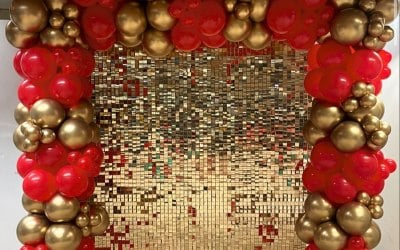 Sequin Backdrop / Balloon Garland 