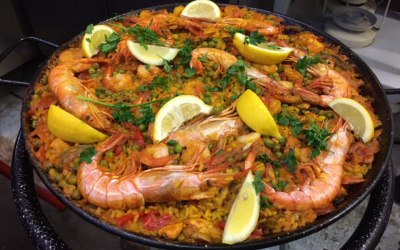 A small seafood Paella from an event in Oxford. We only use the highets quality ingredients.