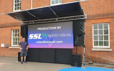 Our most popular LED screen, it's a 12ft x 6ft screen with high quality audio and is quick to set up.