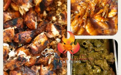 Jerk Chicken,  Pepper Prawns , Curry Mutton