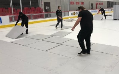 Ice rink flooring