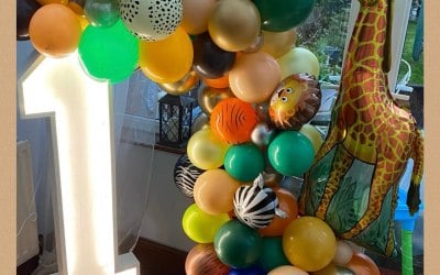 A jungle themed 1st Birthday Party