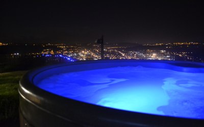 Hot Tub Lighting at Night