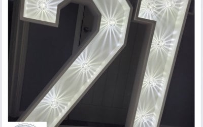4ft led number hire