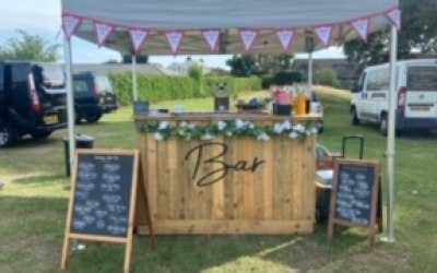 Our rustic pop up bar