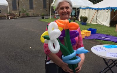 Bunch of flowers at church fete 05/2016