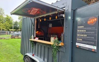 Our bespoke and one of a kind woodfired pizza trailer