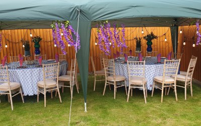 Garden party set up