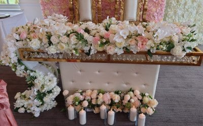 Top table floral centrepiece 