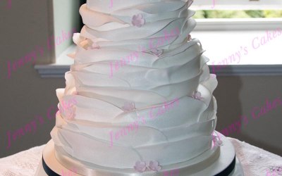 Soft Ruffles Wedding Cakew