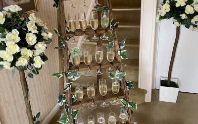 hire of vintage prosecco ladder