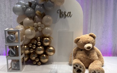 Boho bear theme birthday 