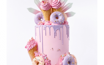 Pink Birthday Cake 