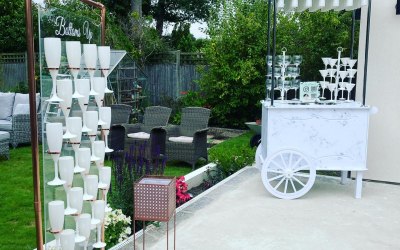 Prosecco Wall & Cocktail Cart