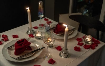 Romantic Table Setting for Two