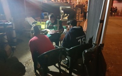 First aid post on a farm for a month-long hallowe'en event