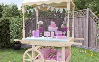 Our candy cart comes with or without sweets. Orders option 