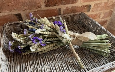 Dried Flower Bouquet and Buttonhole
