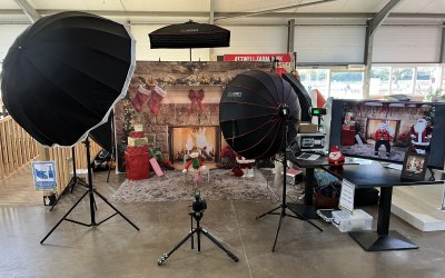Photo booth set up at Attwell farm park