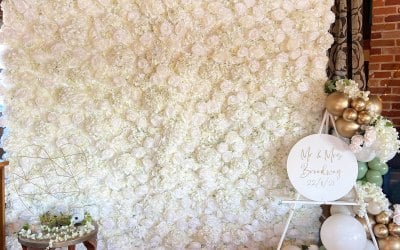 The ivory flower wall, the perfect backdrop for any occasion 