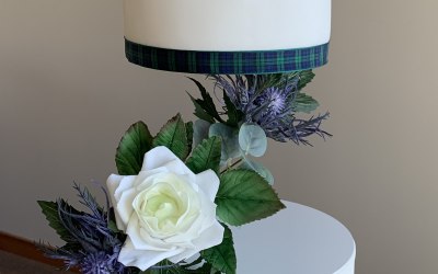 Scottish themed floating tier cake