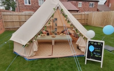 Beautiful baby shower bell tent 