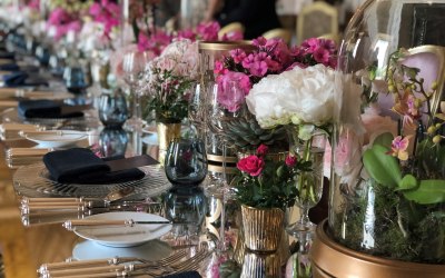 Mirror top table setting