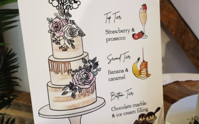 Wedding cake illustration 