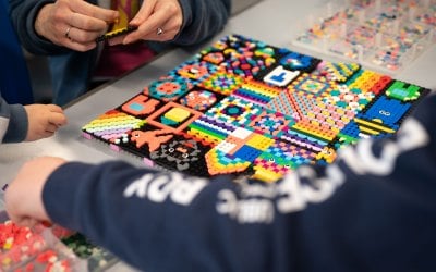 A mosaic building activity at one of our past events