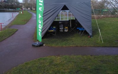 Our small tent set-up. Ideal for small events or sattelite first aid posts.