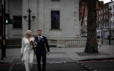 London bride and groom
