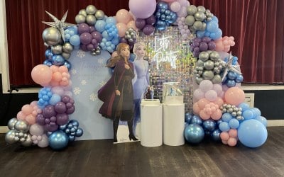 Large themed backdrop display 