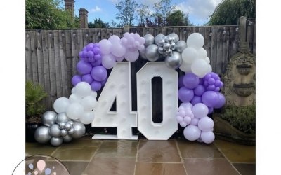 Light Up Numbers with Balloon Garlands