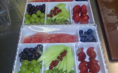 Fruit platter for a picnic