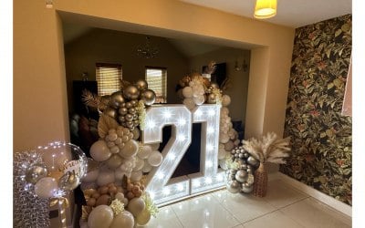 22 Light up Numbers with Garland