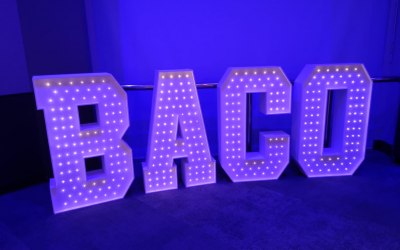 4ft Battery powered multi munctional giant light up letters for by PolyWood Studios in Birmingham