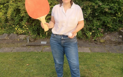 Oversized ping pong table tennis paddle prop for The Commonwealth Games in Birmingham by PolyWood Studios