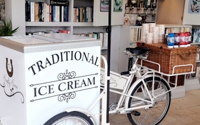 Vintage ice cream bike.