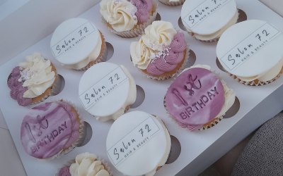 Personalised business cupcakes